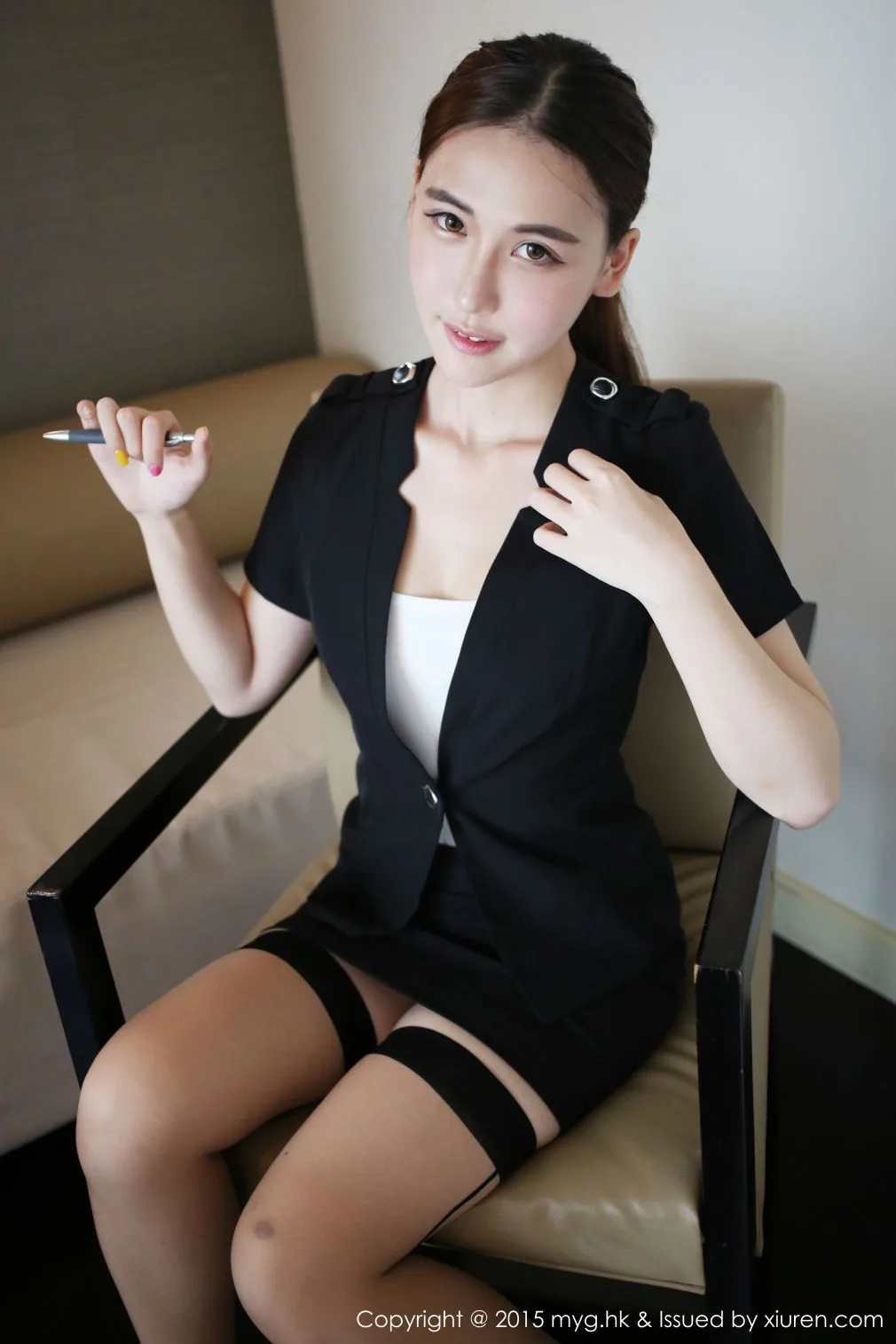 [Bộ sưu tập ảnh người đẹp MyGirl] Tập 161 Xiong Ya BOBO - Sự quyến rũ của bộ đồng phục vest đen - 13