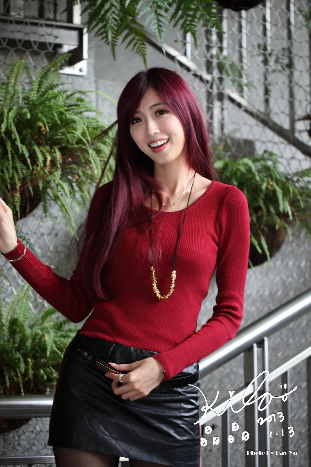 Kila Liao Tingling - Bộ ảnh phong cách đường phố với tất đen và váy ngắn. - 92